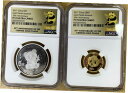 NGC PF70 2017 中国金貨+銀貨 中国パンダ金貨 35 周年記念NGC PF70 2017 China Gold+Silver Coin 35th Anniversary of China's Panda Gold Coin