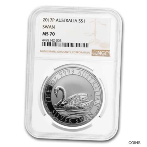 yɔi/iۏ؏tz AeB[NRC RC   [] 2017 Australia 1 oz Silver Swan MS-70 NGC - SKU#230388