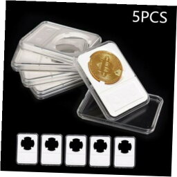 【極美品/品質保証書付】 アンティークコイン コイン 金貨 銀貨 [送料無料] 5pcs Coin Slab Holder For Grade NGC PCGS Display Storage Box Case-Protector 30mm