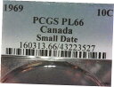 yɔi/iۏ؏tz AeB[NRC RC   [] LAST CHANCE SALE--1969 CANADA PCGS PL66 Small Date-10c. coin KM#77