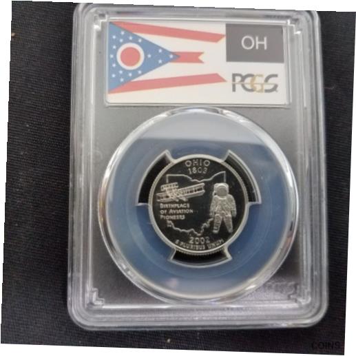 ڶ/ʼݾڽա ƥ    [̵] American Silver Quarter PCGS Ohio 2002 PR69DCAM Deep Cameo