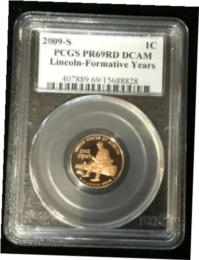 【極美品/品質保証書付】 アンティークコイン コイン 金貨 銀貨 送料無料 2009-S Lincoln Formative Years One Cent Coin PCGS PR69RD DCAM