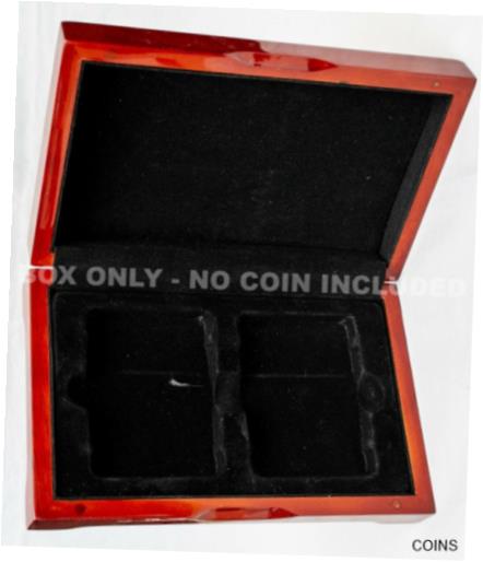 yɔi/iۏ؏tz AeB[NRC RC   [] Red Wood Display Box for 2x PCGS or NGC Graded Coin Slabs - No Coins