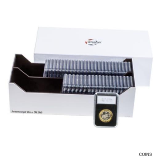 ライトハウス インターセプト シールド コイン ストレージ ボックス 50 認定スラブ SL50 PMG PCGS USLighthouse Intercept Shield Coin Storage Box 50 Certified Slabs SL50 PMG PCGS US