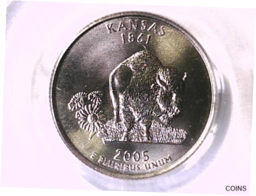 【極美品/品質保証書付】 アンティークコイン コイン 金貨 銀貨 [送料無料] 2005 D Washington State Quarter PCGS MS 66 Kansas 03494157