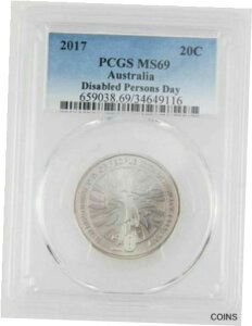 2017 20C 障害者の日 PCGS グレード MS69 Gem Unc2017 20C Disabled Persons Day PCGS Graded MS69 Gem Unc