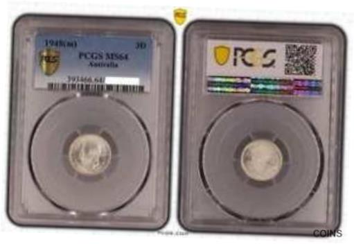 1948-M Australia KGVI Silver Threepence Coin PCGS Graded MS64※関税は当ショップ負担（お客様負担無し）※全国送料無料・海外輸送無料※商品の状態は画像をご確認下さい（極美品・目立った汚れ無し）※輸入品の為英語表記となります※その他ご不明点はお気軽にお問合せ下さい！Face Value: 3dRegion: AustraliaMaterial: SilverMintmark: MelbourneGrade: MS64Year: 1948UPC: Does not applyEAN: Does not apply[ご購入前に必ずお読み下さい]親切丁寧に、商品到着までサポート対応させていただきます。■パソコンの画像・画質により色や素材感が、実際の商品と多少異なる場合がございますので予めご了承くださいませ。■お客様のご都合（程度の解釈相違を含む）による商品のご購入後のキャンセル返品は、原則としてお受け致しておりません。未払いのまま2日以上連絡が取れない場合はキャンセルさせて頂きます。その場合、事務局側が自動的に「非常に悪い」の評価を付けてしまいますのでご注意ください。※お支払い頂いた場合は連絡は不要です。※他ショップでも販売しておりますので、稀に在庫がない場合がございます。■不具合での返品は箱などすべてが到着時の状態になるものに限らせていただきます。※当店では不良品はすべて現物確認と不具合の確認を行い対応をさせて頂いております。■お客様のご都合によるご注文確定後の商品のキャンセルにつきましては承っておりません。また、ご入金確認後、またはご決済完了確認後のキャンセルにつきましては、ご注文総額の30％のキャンセル料をご請求させていただきます。■領収書二重発行やトラブル防止のため、領収書発行は行っておりません。事務局側が発行している「支払い明細」が正式な支払い証明となります。支払い明細画面を印刷したものが領収書の代わりになることを各税務署に確認済みです。■年末年始・連休の発送は、業者も休みになる関係でいつもより遅れます。■輸送時の破損の場合は配送業者への報告を行って下さい。報告なしでの対応はできません。■日祝日は定休日とさせていただいております。連絡・発送が出来ませんのであらかじめご了承お願いいたします。■内容は必ずお読みになってからお買い求め下さいますようお願い致します。※在庫状況は常に更新をしておりますが、当社は複数店舗で在庫を共有しているため、ご注文を頂きましても稀に欠品している場合がございます。その際は誠に申し訳ございませんが、その旨をメールまたはお電話にてご連絡させていただきます。ご理解いただけますようお願い申し上げます。親切・丁寧にお取引させていただきますのでよろしくお願いします。 品質保証について 当店の商品の、品質保証についてご紹介いたします。 ▽品質保証書 お買い上げいただく全ての商品に「WORLD RESOURCE品質保証書」をおつけいたします。 これは、WORLD RESOURCEが販売した商品であることを保証するものです。大切に保管してください。 ▽標準保証に関して 当店でご購入頂きました商品は7日以内の標準保証サービスが付属致します。 ※ご購入日につきましては、製品の品質保証書に記載の日付にて確認させていただきます。 ※保証は通常利用時のみの対応となります。 ※ご購入日の確認を致しかねる場合は有償となります。品質保証書は大切に保管して下さい。POINT01　品揃え一番店を目指して 「期待に答えるお店づくりと、時代に合わせたサービスをご提供致します。」 POINT02　多種多様な商品レパートリー 「幅広く、世界の商品をご用意しております。」 POINT03　きっと見つかる！新しい発見 「テレビや雑誌で紹介されたアイテムもいちはやく。」 モットー：丁寧な接客対応 その道数十年のスタッフだからこそできる、“豊富な知識”に基づく商品のご提案。 お探しの商品はお気軽にスタッフにお尋ねください。 「以前は、商品ページあったけど、、、見つからない。」 「初めてアンティークコインの購入をしますが大丈夫ですか？」 「この年代の商品を探していますが、おすすめはありますか？」 「友人にアンティークコインを送りたいけど、おすすめありますか？」 等など、困ったときの質問にも、しっかり対応・お調べ致します。 取寄せ、取り置き等もできますので、商品一覧で見つからなかった商品でも、 スタッフまでお気軽にご相談下さい。 【お問い合わせはお気軽にどうぞ】 suport@world-resource.net