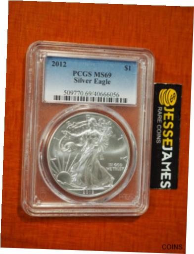 【極美品/品質保証書付】 アンティークコイン コイン 金貨 銀貨 送料無料 2012 1 AMERICAN SILVER EAGLE PCGS MS69 CLASSIC BLUE LABEL