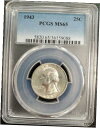 yɔi/iۏ؏tz AeB[NRC RC   [] 1943 Washington Quarter PCGS MS65 - ENN Coins #088SE