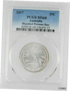 2017 20C 障害者の日 PCGS グレード MS68 宝石 Unc2017 20C Disabled Persons Day PCGS Graded MS68 Gem Unc