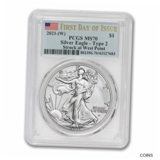 ڶ/ʼݾڽա ƥ    [̵] 2021-(W) $1 American Silver Eagle PCGS MS70 First Day of Issue 1oz .999 coin