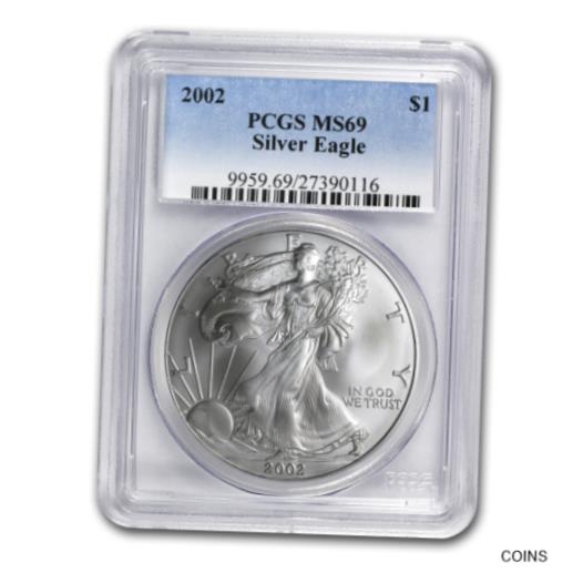 yɔi/iۏ؏tz AeB[NRC RC   [] 2002 Silver American Eagle MS-69 PCGS - SKU #4850