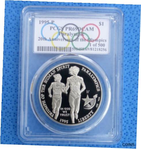 【極美品/品質保証書付】 アンティークコイン コイン 金貨 銀貨 送料無料 1995 PCGS PR 69 D-Cam Paralympics Track Atlanta Olympics Silver Dollar Coin