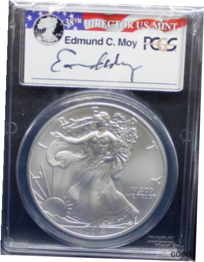 2014(S) アメリカン イーグル シルバー ダラー PCGS MS 69 エドモンド C モイ シグネチャー 1 オンス2014(S) American Eagle Silver Dollar PCGS MS 69 Edmund C Moy Signature 1 oz