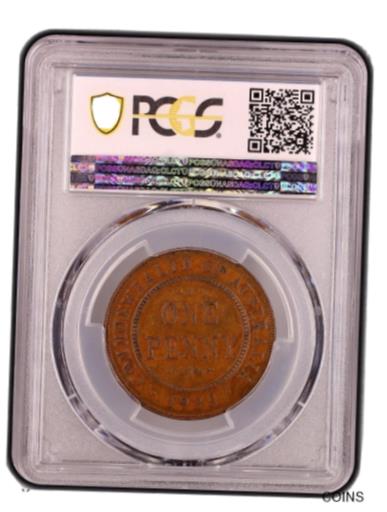 yɔi/iۏ؏tz AeB[NRC RC   [] 1933 Australian PreDecimal Coin KGV Penny Melbourne Mint PCGS Grade XF45