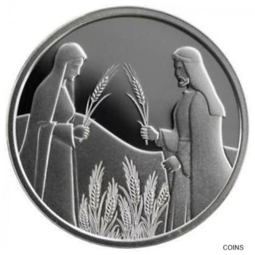 【極美品/品質保証書付】 アンティークコイン コイン 金貨 銀貨 送料無料 ISRAEL COIN MEDAL 2020 BIBLE STORY RUTH IN BOAZ 039 S FIELD PROOF LIKE SILVER