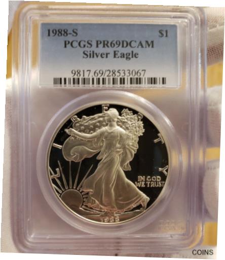 ڶ/ʼݾڽա ƥ  1988-S American Silver Eagle PCGS PR69DCAM Blue Label [̵] #sot-wr-011145-1252