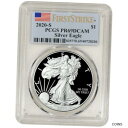 2020-S プルーフ $1 アメリカン シルバー イーグル PCGS PR69DCAM FS フラグ ラベル2020-S Proof $1 American Silver Eagle PCGS PR69DCAM FS Flag Label(3)