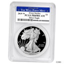 2019-W プルーフ $1 アメリカン シルバー イーグル PCGS PR69DCAM ファースト ストライク ウェスト ポイント ラボ2019-W Proof $1 American Silver Eagle PCGS PR69DCAM First Strike West Point Labe(3)