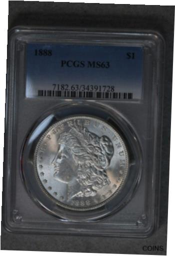 ڶ/ʼݾڽա ƥ  1888 $1 Morgan Silver Dollar PCGS MS63 Early US Type Coin [̵] #sct-wr-011145-4841