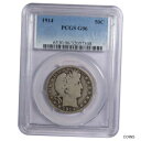 1914 バーバー ハーフダラー G 6 PCGS 90% シルバー 50c 米国タイプ コイン グッズ1914 Barber Half Dollar G 6 ...