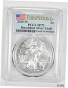 SP70 2020-W アメリカン バーニッシュド シルバー イーグル - ファースト ストライク - グレード PCGS *1441SP70 2020-W American Burnished Silver Eagle - First Strike - Graded PCGS *1441(3)
