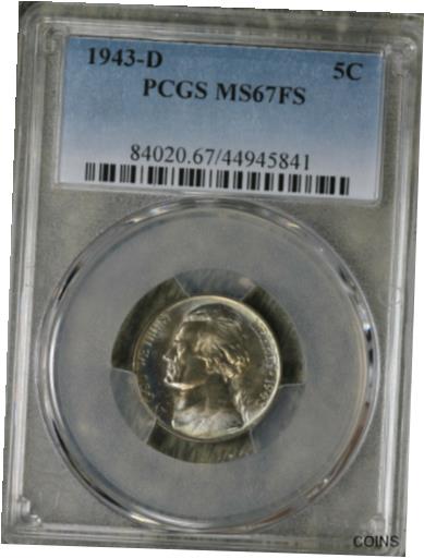 ץʡɥ꥽㤨֡ڶ/ʼݾڽա ƥ    [̵] Gorgeous GEM++ 1943-D Jefferson War Nickel - PCGS MS67FS! 3 Coins Available!פβǤʤ91,000ߤˤʤޤ