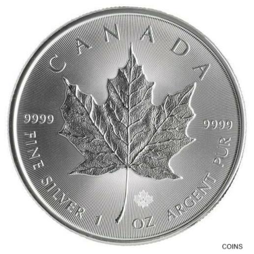 楽天金銀プラチナ　ワールドリソース【極美品/品質保証書付】 アンティークコイン コイン 金貨 銀貨 [送料無料] 2021 canadian maple leaf 1 oz $40 silver coins （FOUR） w/Saflip,& tarnish bag+tab
