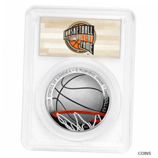 yɔi/iۏ؏tz AeB[NRC RC   [] 2020-P Proof $1 Basketball Hall of Fame Silver Colorized PCGS PR70DCAM FS HOF La