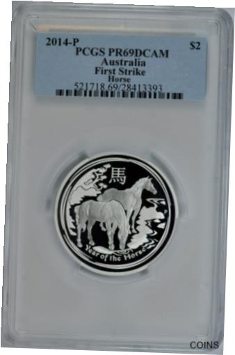 yɔi/iۏ؏tz AeB[NRC RC   [] 2 oz. Australia 2014-P S$2 Silver Horse PCGS Proof-69 UC Australian Coin Bullion