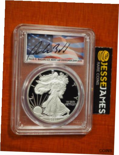 yɔi/iۏ؏tz AeB[NRC RC   [] 2021 W PROOF SILVER EAGLE PCGS PR70 DCAM TYPE 1 FIRST STRIKE PAUL BALAN FLAG