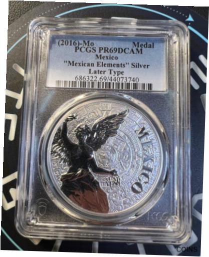  アンティークコイン コイン 金貨 銀貨  2016 Elementos Mexicanos 1 oz Mexico Silver Medal - Mexican Elements PCGS PF 69