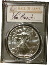 2016 S シルバー イーグル ドル * PCGS MS70 * 野球殿堂入り ルー ブロック サイン入り2016 S SILVER EAGLE DOLLAR * PCGS MS70 * BASEBALL HALL OF FAME LOU BROCK SIGNED