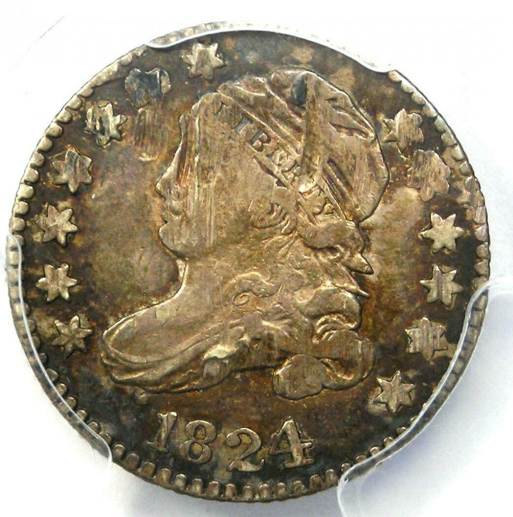 yɔi/iۏ؏tz AeB[NRC RC   [] 1824/2 Capped Bust Dime 10C - PCGS XF Detail (EF) - Rare Early Certified Coin!