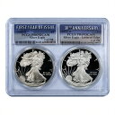 yɔi/iۏ؏tz AeB[NRC RC   [] 1986-S & 2016-W American Silver Eagle 30th Anniversary PCGS PR69DCAM 2-Coin Slab