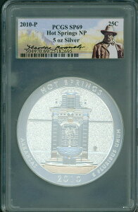 2010-P ホット スプリングス NP ATB 5 オンスシルバー PCGS SP69 セオドア・ルーズベルト SP-692010-P HOT SPRINGS NP ATB 5 OZ. SILVER PCGS SP69 Theodore Roosevelt SP-69