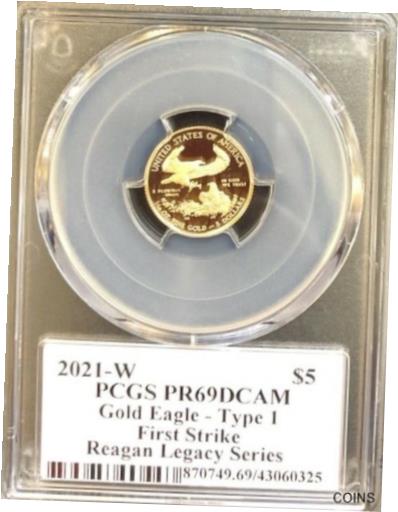 ڶ/ʼݾڽա ƥ    [̵] PCGS PR69 DCAM 2021-W $5 Gold Eagle, Type 1, Reagan Legacy Series, First Strike