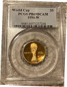 1994-W $5 ゴールド ワールド カップ サッカー PCGS PR69 PF69 記念 DCAM1994-W $5 GOLD WORLD CUP SOCC...