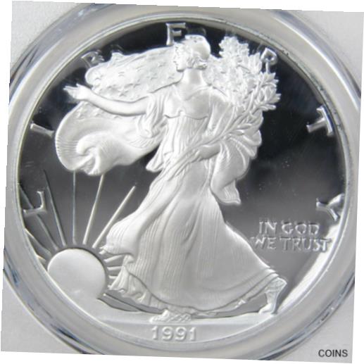 【極美品/品質保証書付】 アンティークコイン コイン 金貨 銀貨 [送料無料] 1991 S American Eagle Dollar PR 70 DCAM PCGS 1 oz .999 Fine Silver $1 Proof Coin 3