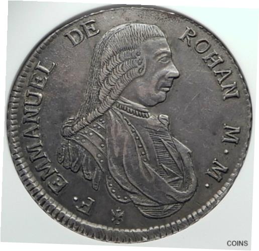 【極美品/品質保証書付】 アンティークコイン 銀貨 1790 John Emmanuel de Rohan ORDER of MALTA Grand Master Silver Coin NGC i82508 [送料無料] #sct-wr-011201-10175