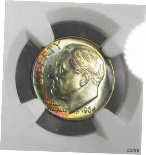 ڶ/ʼݾڽա ƥ  1964-D Top Pop Silver Roosevelt Dime NGC MS68 Toned Coin AJ168 [̵] #sct-wr-011201-10286