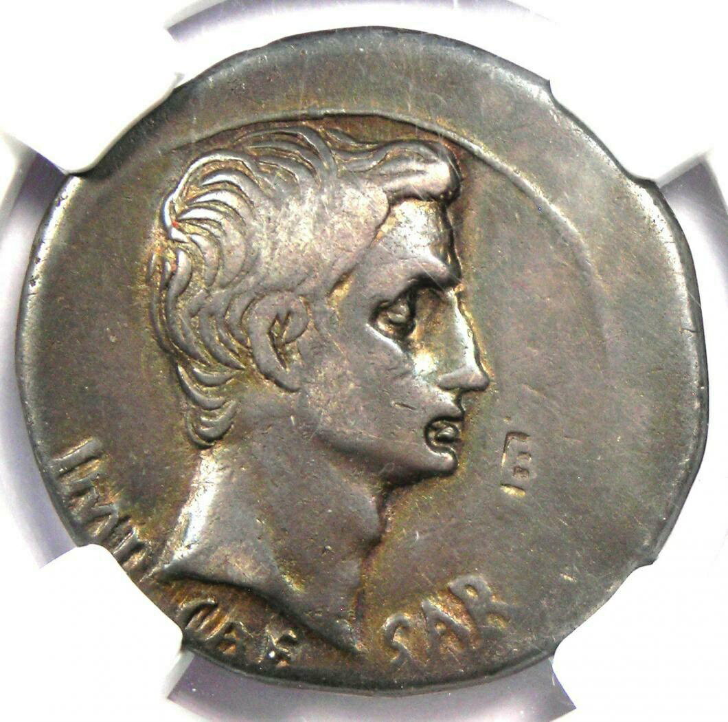  アンティークコイン コイン 金貨 銀貨  Octavian Augustus AR Cistophorus Silver Coin 27 BC - 14 AD - Certified NGC VF