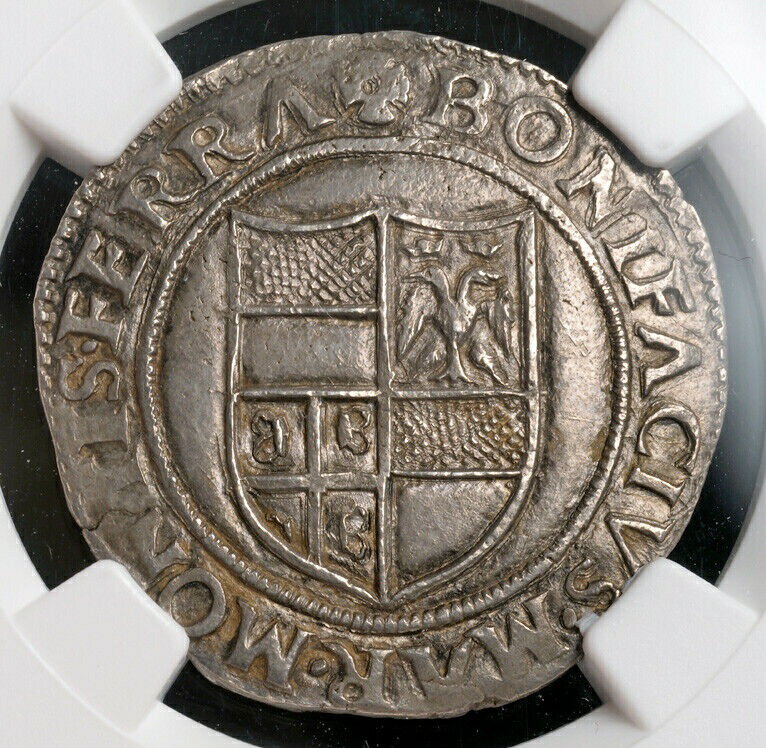  アンティークコイン コイン 金貨 銀貨  1518, Casale (Piedmont), Boniface IV Paleologo. Silver Teston Coin. NGC MS-62!