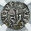 ڶ/ʼݾڽա ƥ    [̵] 1200AD FRANCE Archbishopric BESANCON Old Silver Denier Medieval NGC Coin i88925