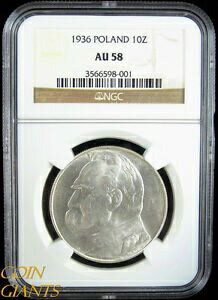 ץʡɥ꥽㤨֡ڶ/ʼݾڽա ƥ    [̵] 1936 Poland 10 Zlotych Y#29 Silver Coin NGC AU58 Undergraded About UncirculatedפβǤʤ330,750ߤˤʤޤ