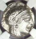 アテネ ギリシャ アテナ フクロウ テトラドラクマ コイン 紀元前 440 〜 404 年。認定NGC MS (UNC)Athens Greece Athena...