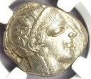 【極美品/品質保証書付】 アンティークコイン コイン 金貨 銀貨 送料無料 Ancient Athens Greece Athena Owl Tetradrachm Silver Coin (440-404 BC) - NGC AU
