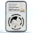 セントヘレナ 1 ポンド ウナとライオン PF 69 NGC 銀貨 2020Saint Helena 1 pound Una and The Lion PF 69 NGC silver coin 2020