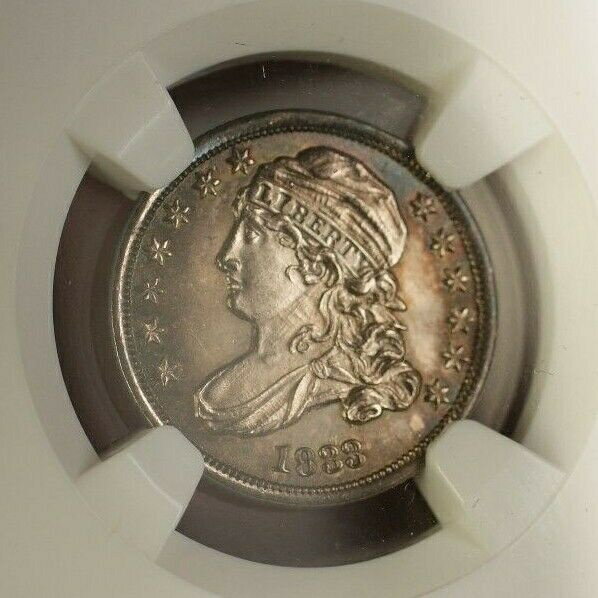 【極美品/品質保証書付】 アンティークコイン 銀貨 1833 US Capped Bust Silver Dime 10c Coin NGC MS-64 (Better Gem Specimen) [送料無料] #sct-wr-011201-18338