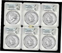 【極美品/品質保証書付】 アンティークコイン 硬貨 2021 Morgan and Peace Dollar 100th Anniv 6 Coin Set PCGS MS70 First Day of Issue [送料無料] #oct-wr-011201-1864